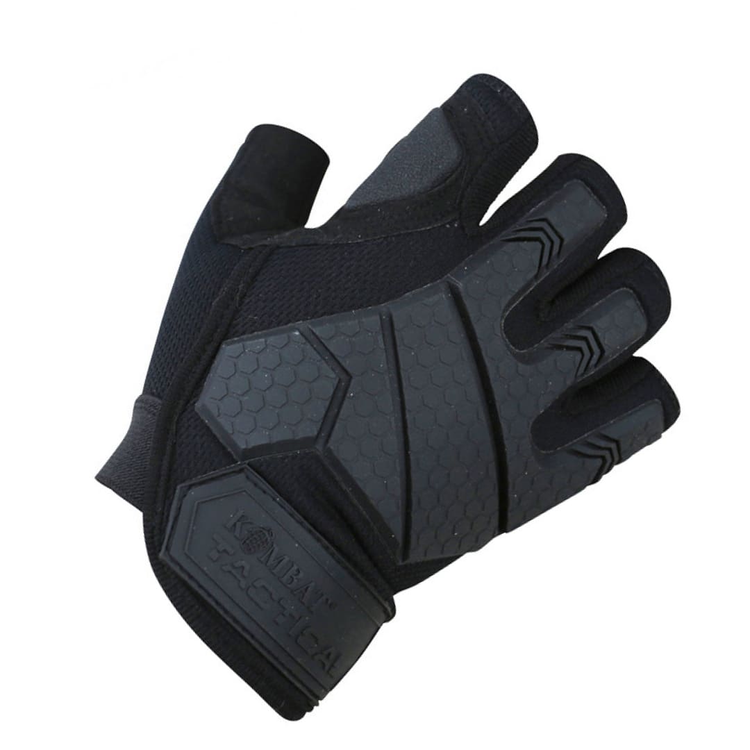 Рукавички тактичні KOMBAT UK Alpha Fingerless Tactical Gloves чорний 