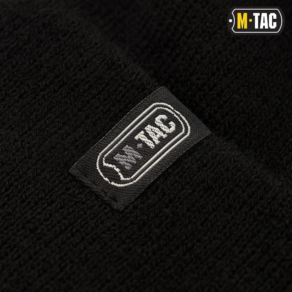 Шапка M-Tac тонка в'язка 100% акрил чорна (р.L/XL)