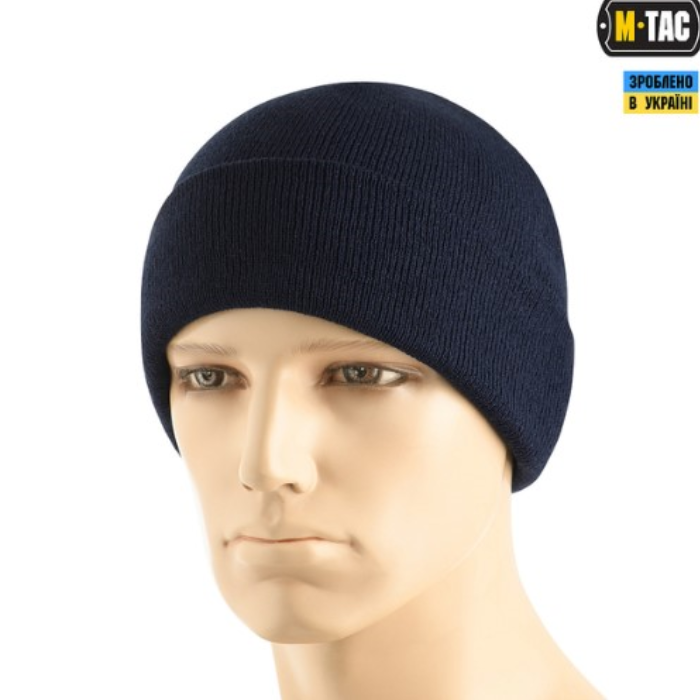 M-Tac шапка тонка в'язка 100% акрил dark navy blue (р.S/M)