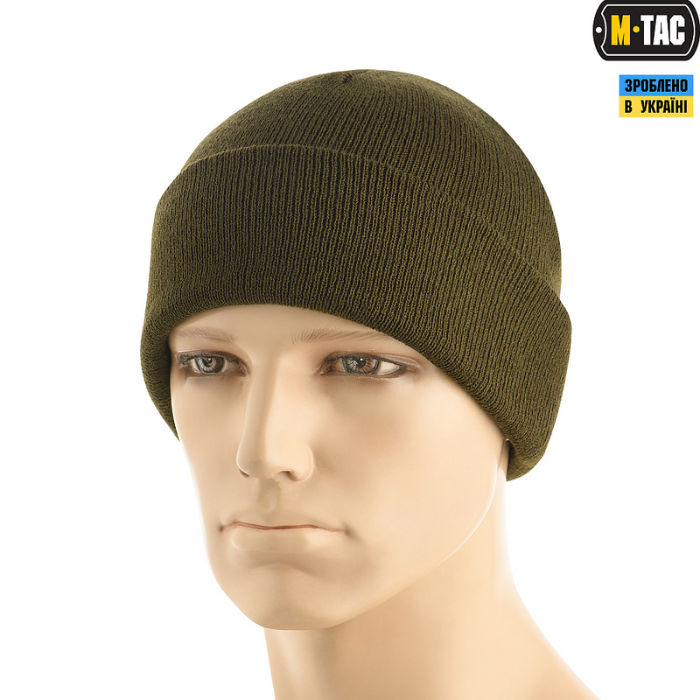 Шапка M-Tac тонка в'зка 100% акрил dark olive (S/M)